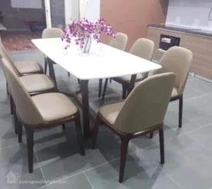 Bộ Bàn ăn Mặt đá Chân Gỗ Doxa (16)