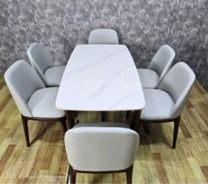 Bộ Bàn ăn Mặt đá Chân Gỗ Doxa (5)